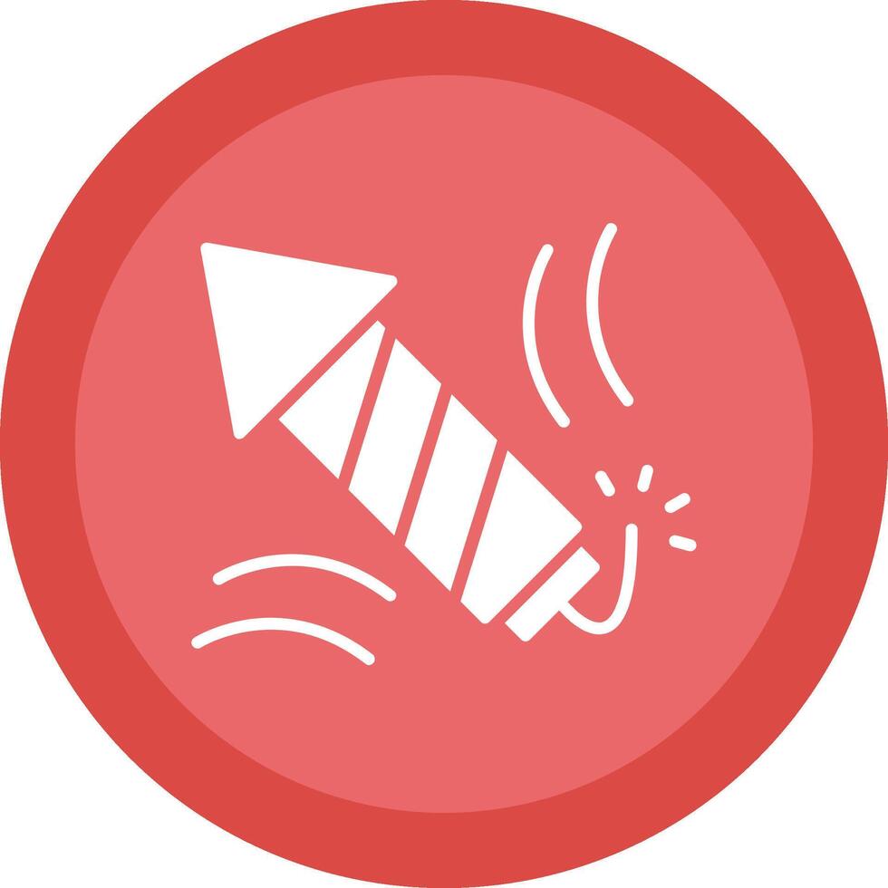 Firework Glyph Due Circle Icon Design vector