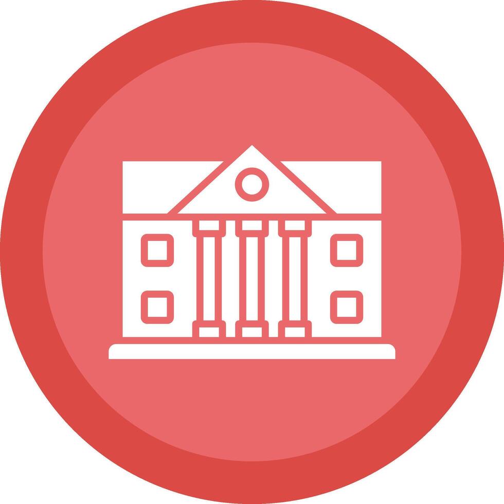 Bank Glyph Due Circle Icon Design vector