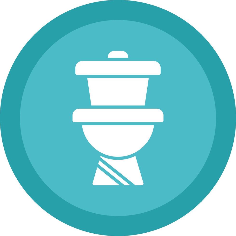 Wc Glyph Due Circle Icon Design vector