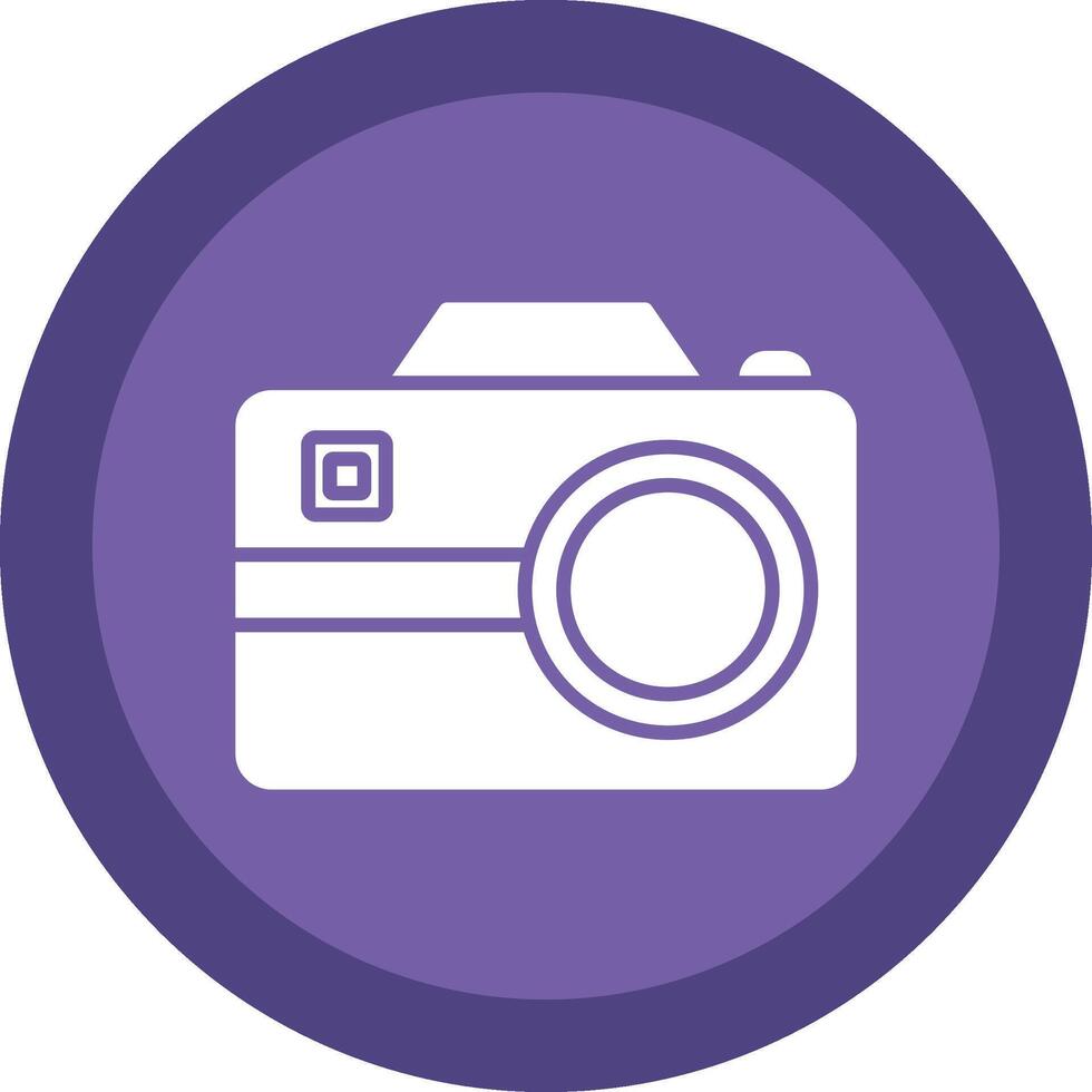 Photography Glyph Due Circle Icon Design vector