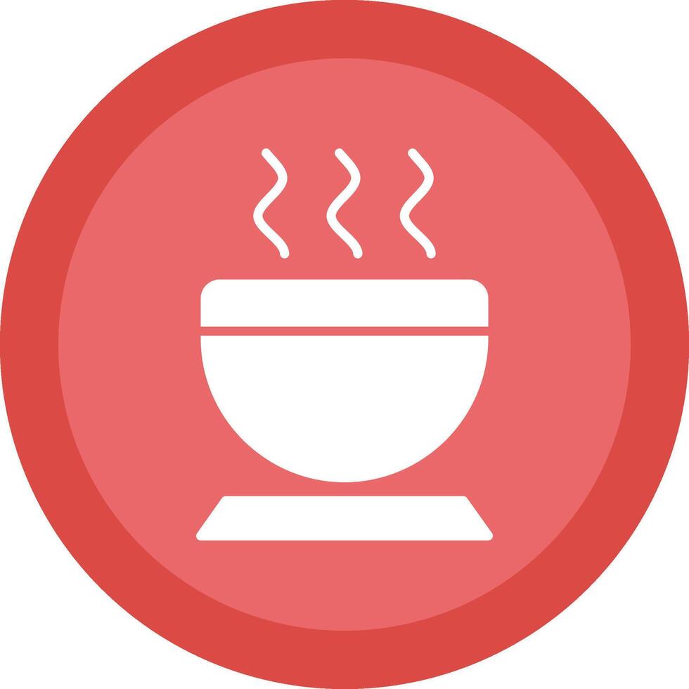 Bowl Glyph Due Circle Icon Design vector
