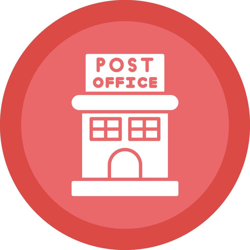 Post Office Glyph Due Circle Icon Design vector