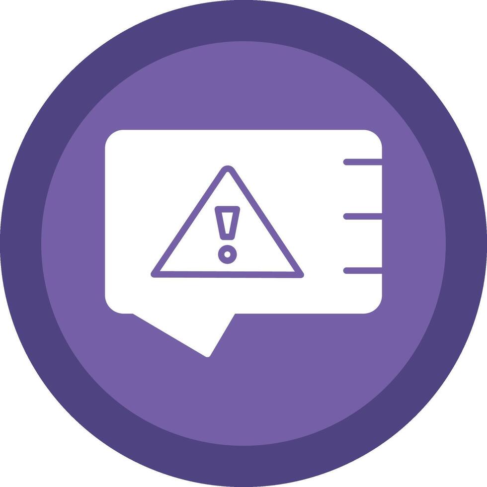 Alert Glyph Due Circle Icon Design vector