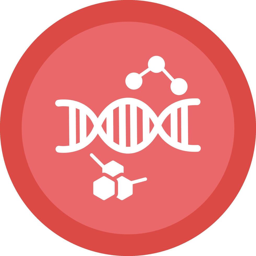 Dna Glyph Due Circle Icon Design vector