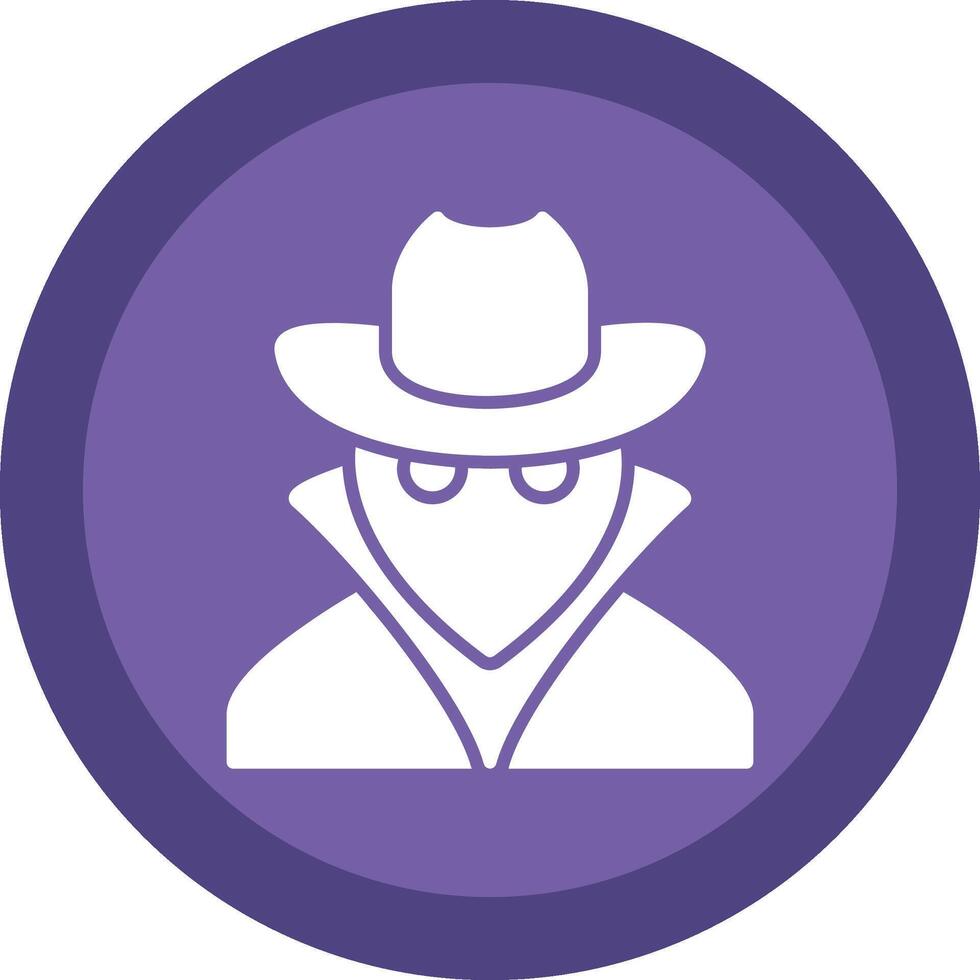 Spy Glyph Due Circle Icon Design vector