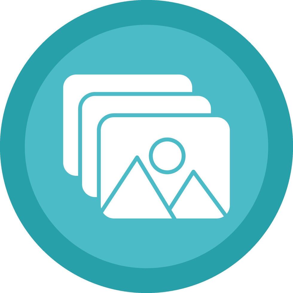 Gallery Glyph Due Circle Icon Design vector
