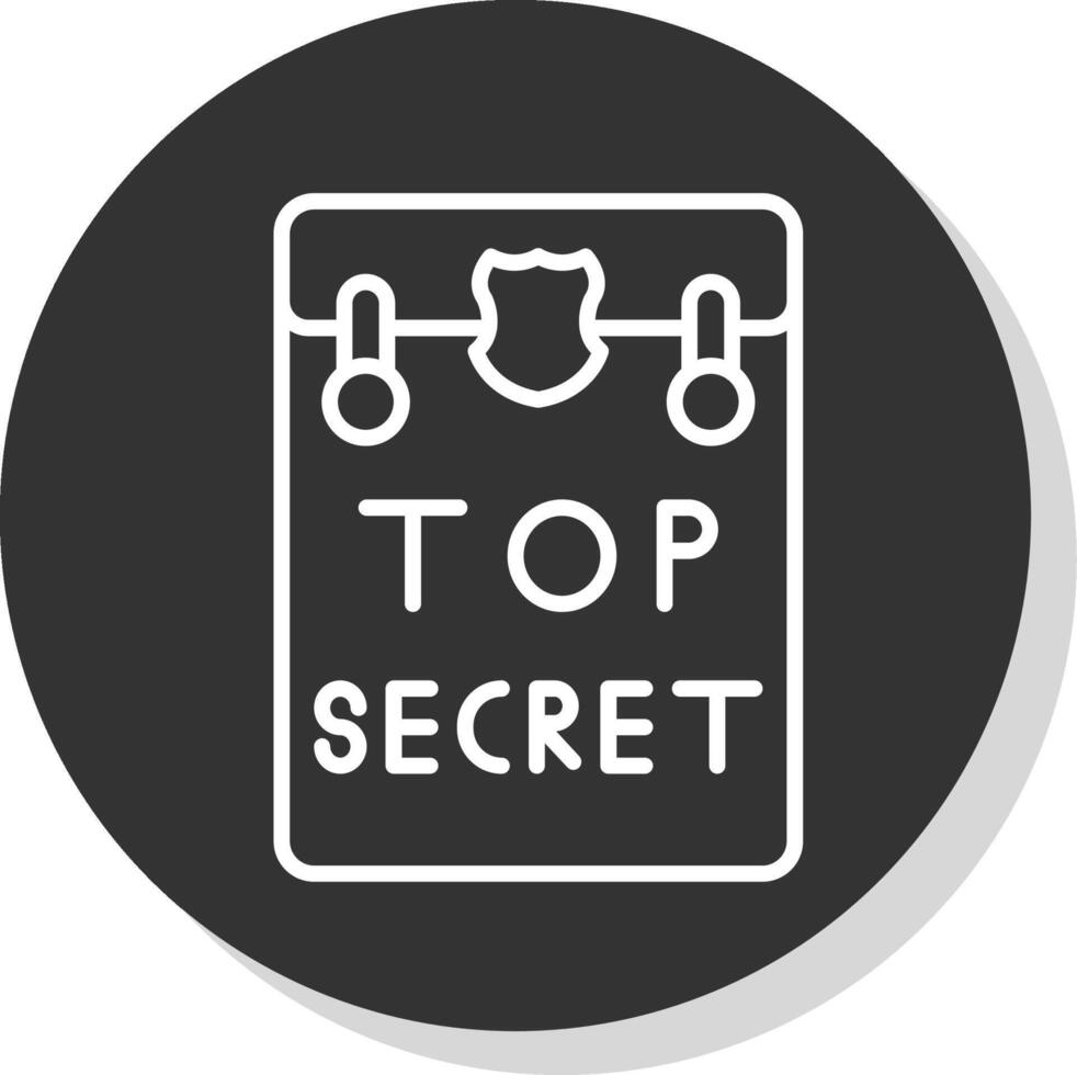 Top Secret Glyph Due Circle Icon Design vector