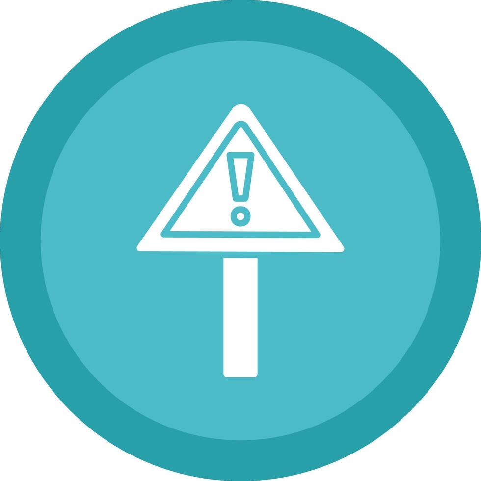 Alert Glyph Due Circle Icon Design vector