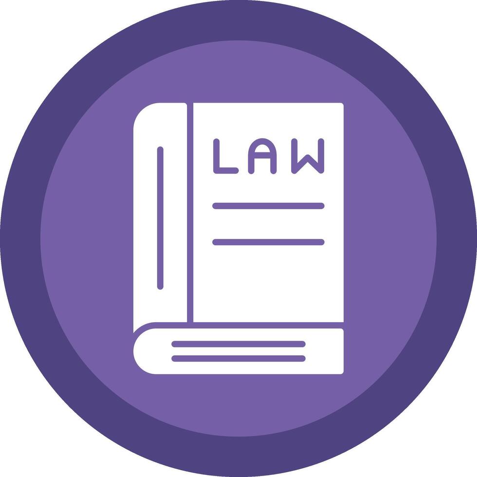 Law Book Glyph Due Circle Icon Design vector