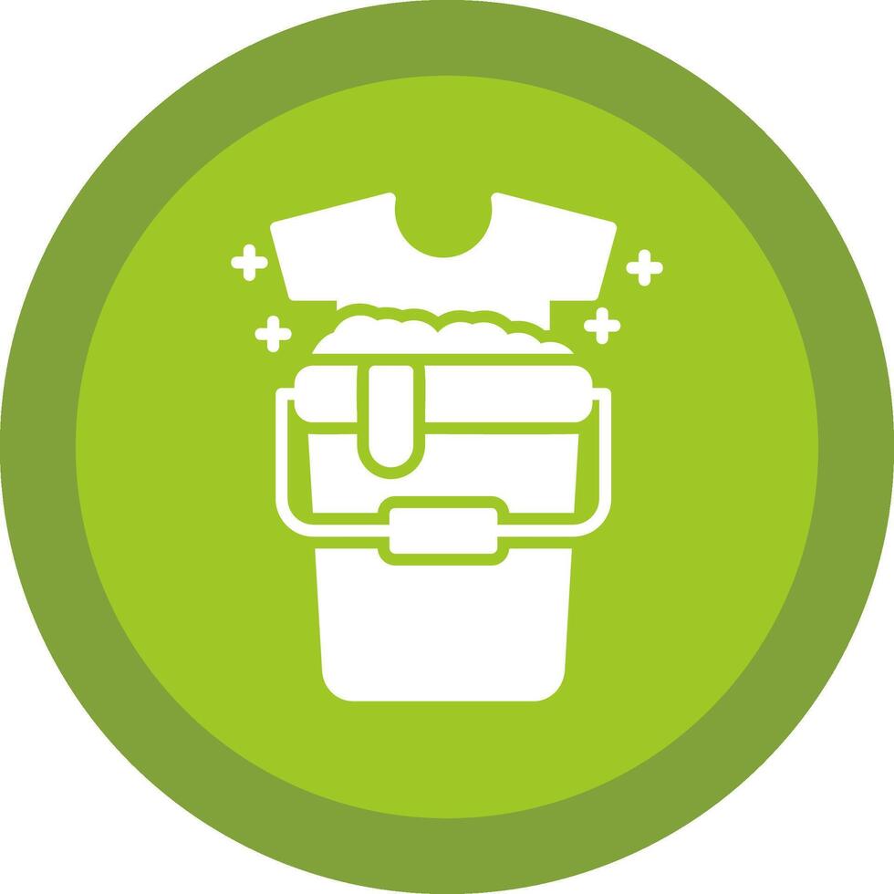 Bucket Glyph Due Circle Icon Design vector