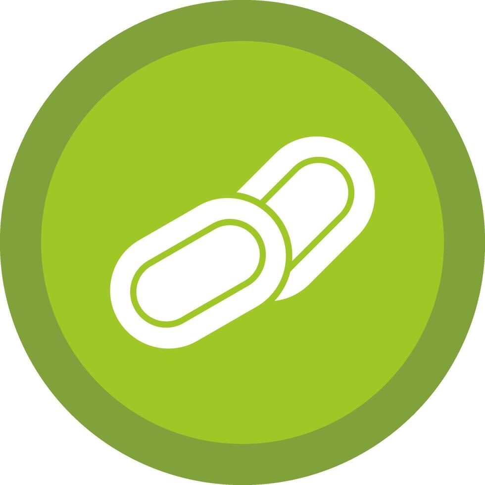 Chain Glyph Due Circle Icon Design vector
