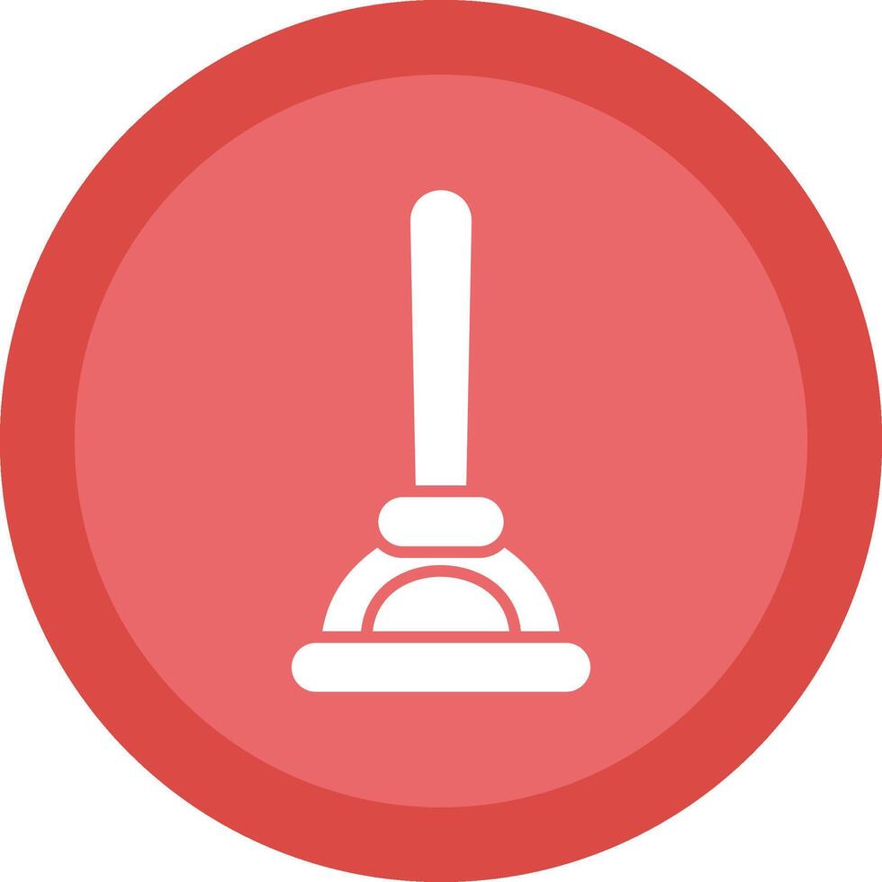 Plunger Glyph Due Circle Icon Design vector