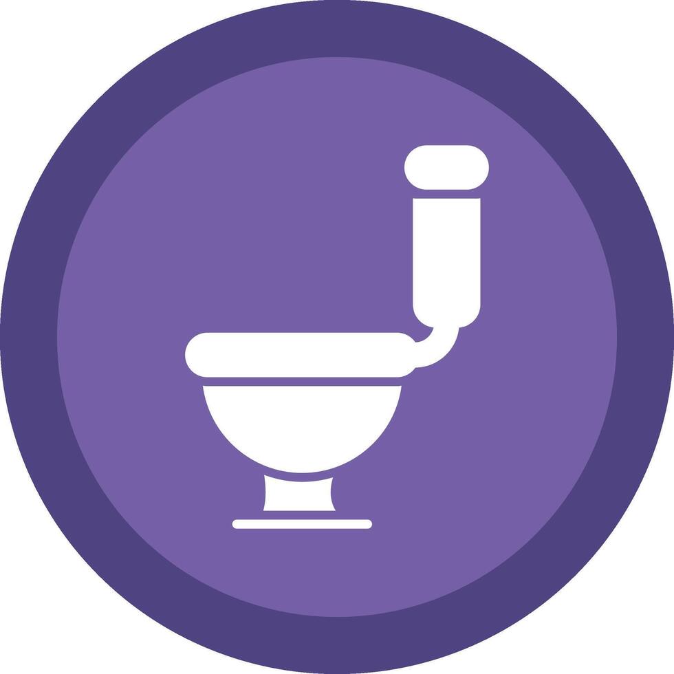 Toilet Glyph Due Circle Icon Design vector