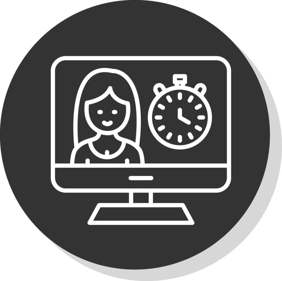 Timer Glyph Due Circle Icon Design vector