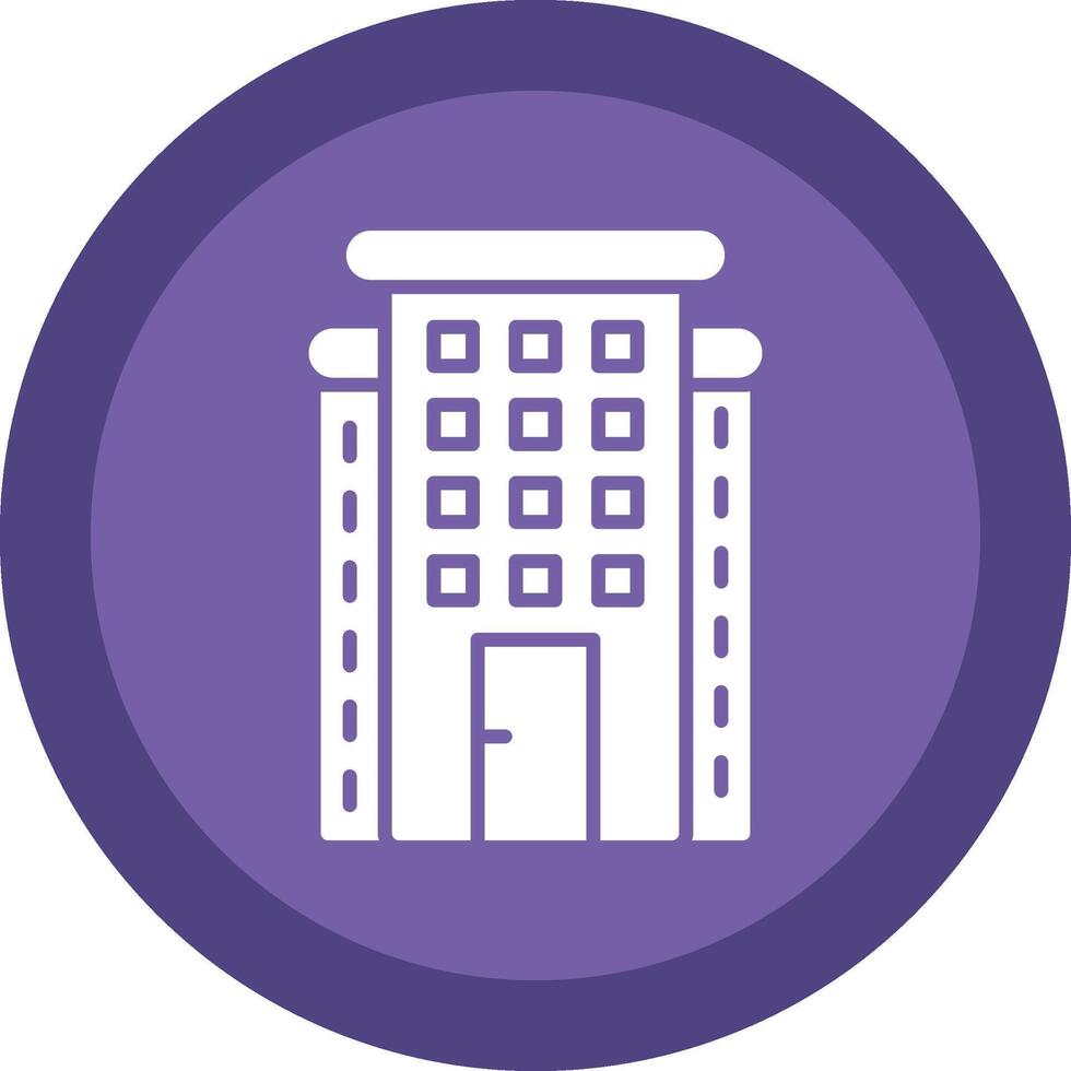 Skyscraper Glyph Due Circle Icon Design vector