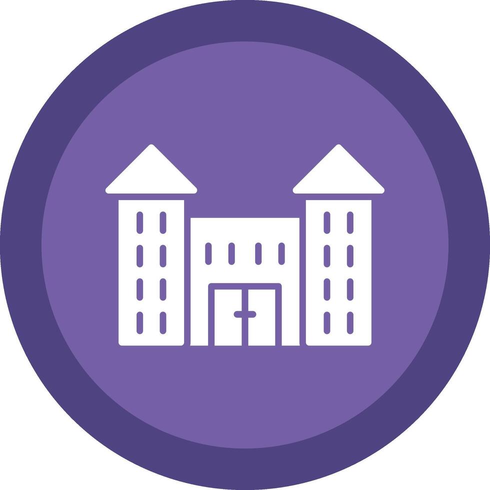 Victorian House Glyph Due Circle Icon Design vector