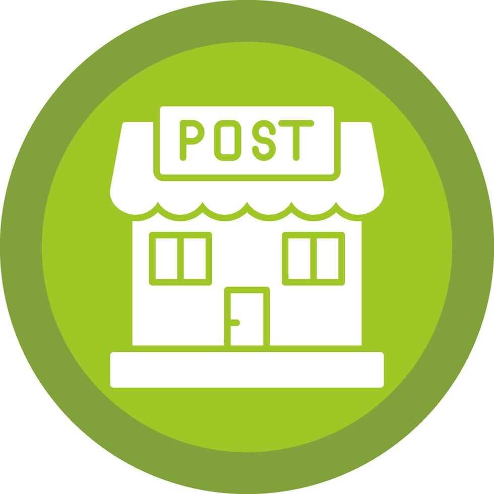 Post Office Glyph Due Circle Icon Design vector