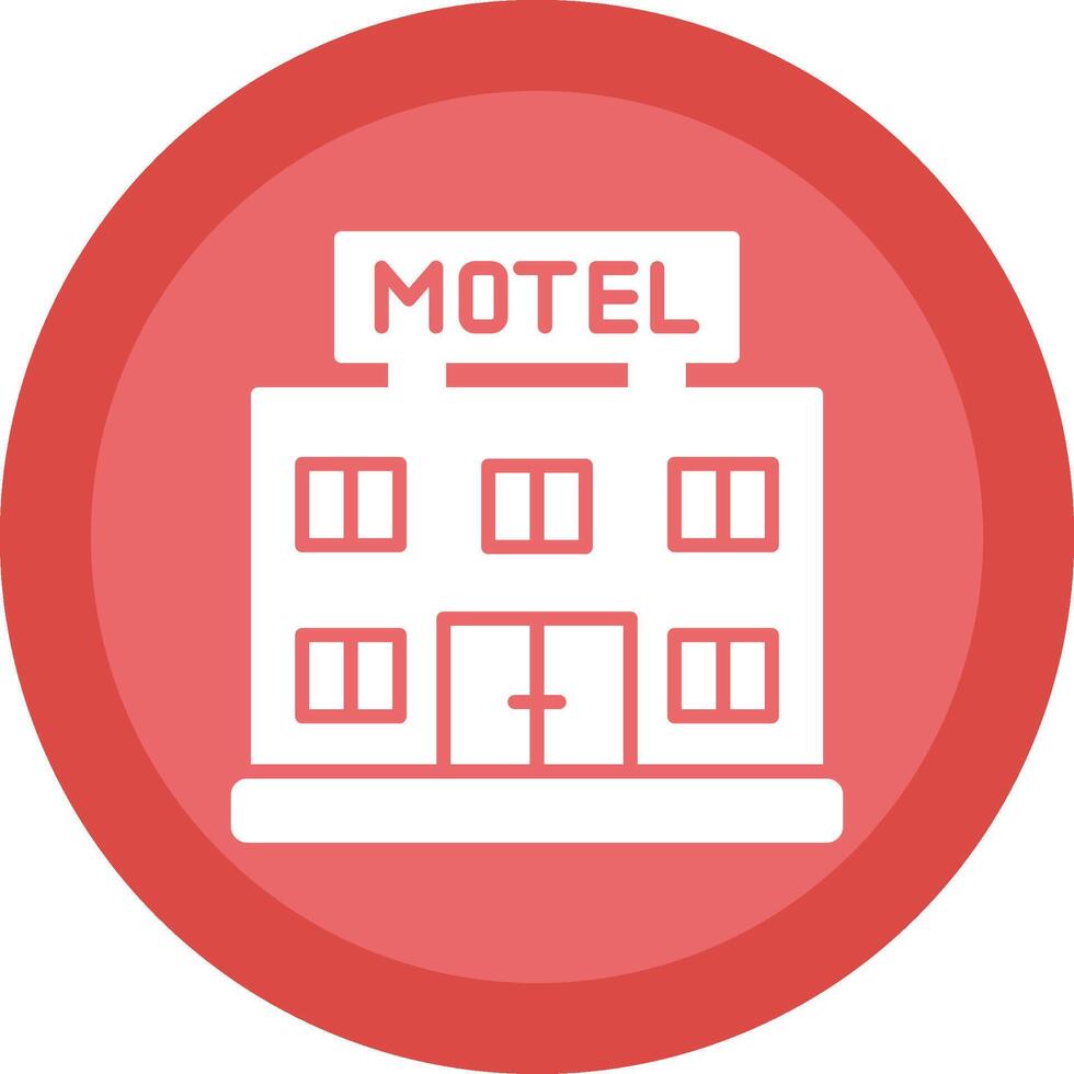 Motel Glyph Due Circle Icon Design vector