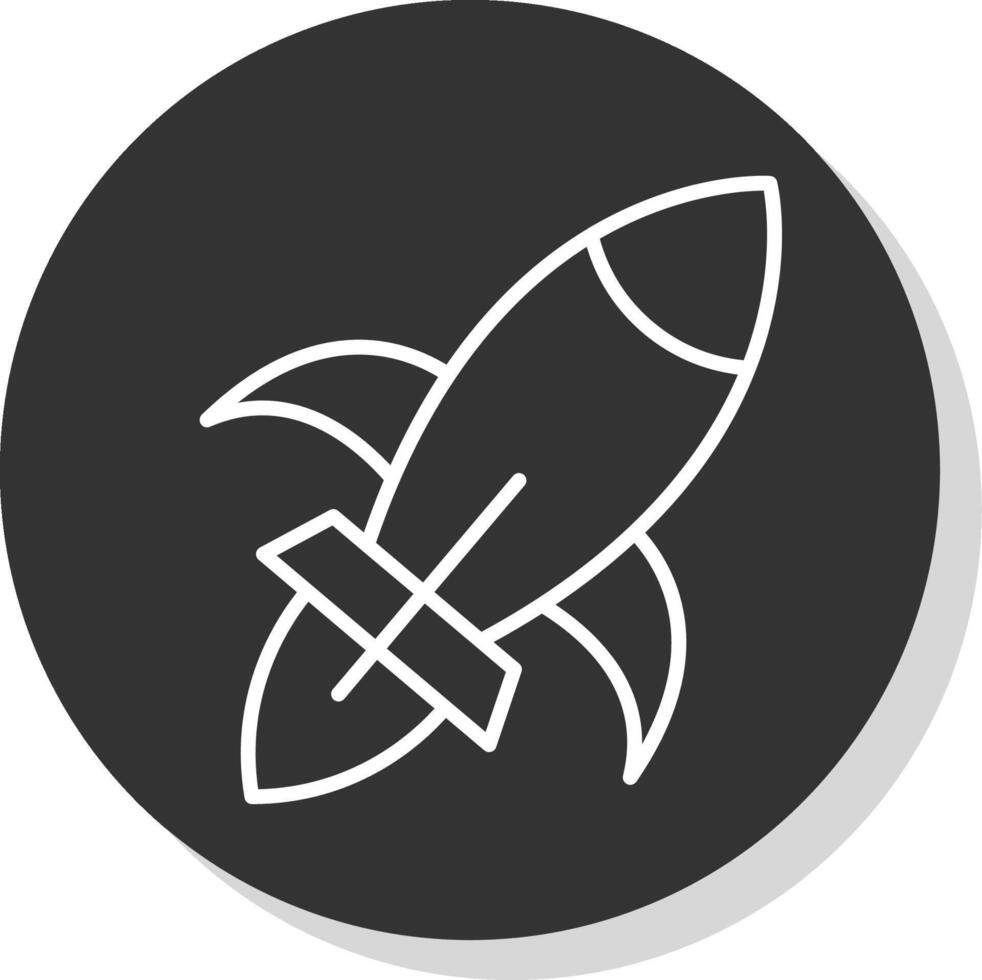 Rocket Ship Glyph Due Circle Icon Design vector