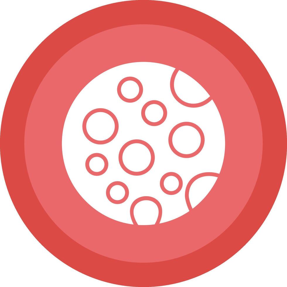 Moon Glyph Due Circle Icon Design vector