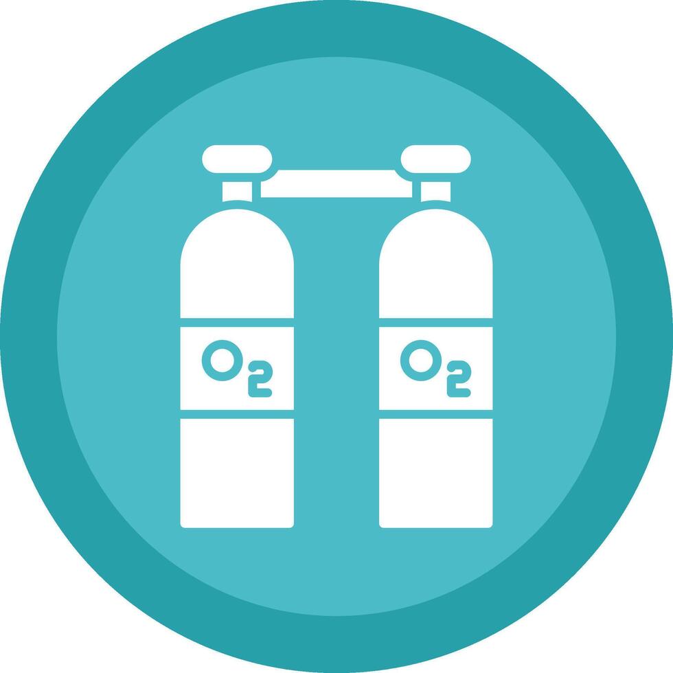 Oxygen Glyph Due Circle Icon Design vector
