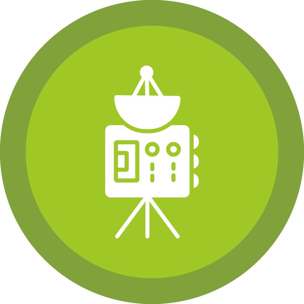 Probe Glyph Due Circle Icon Design vector