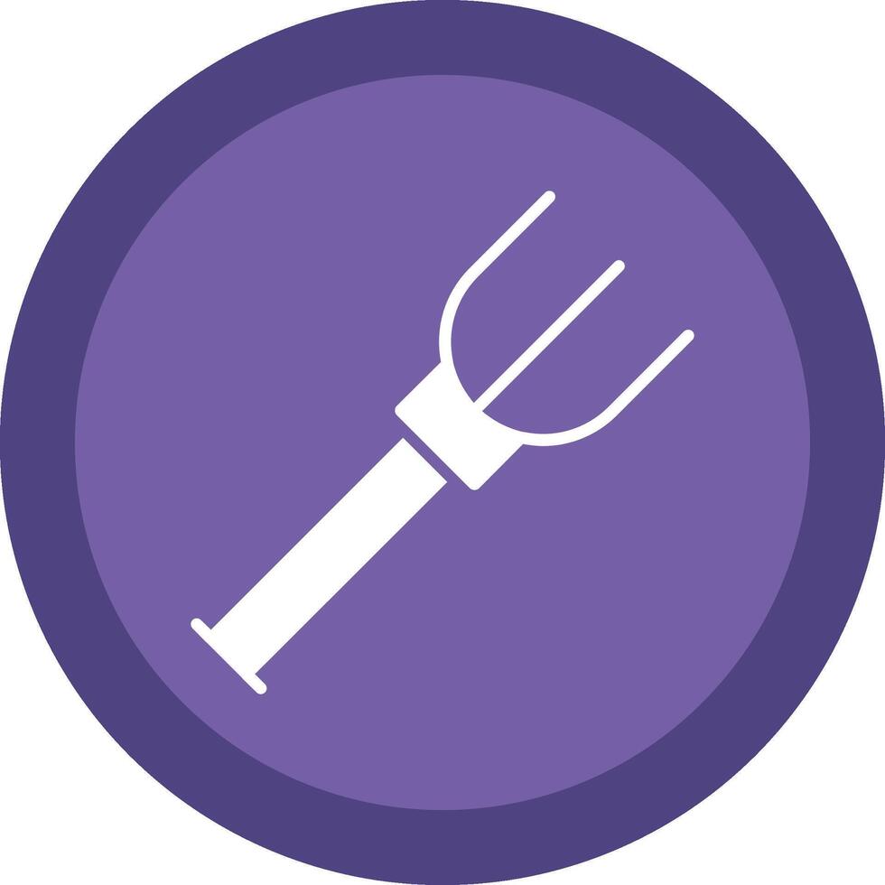 Fork Glyph Due Circle Icon Design vector