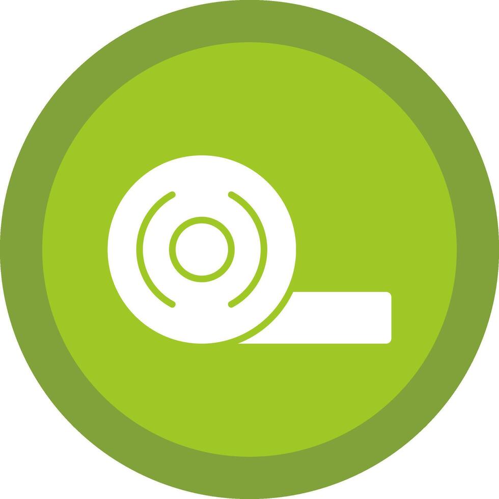 Adhesive Tape Glyph Due Circle Icon Design vector