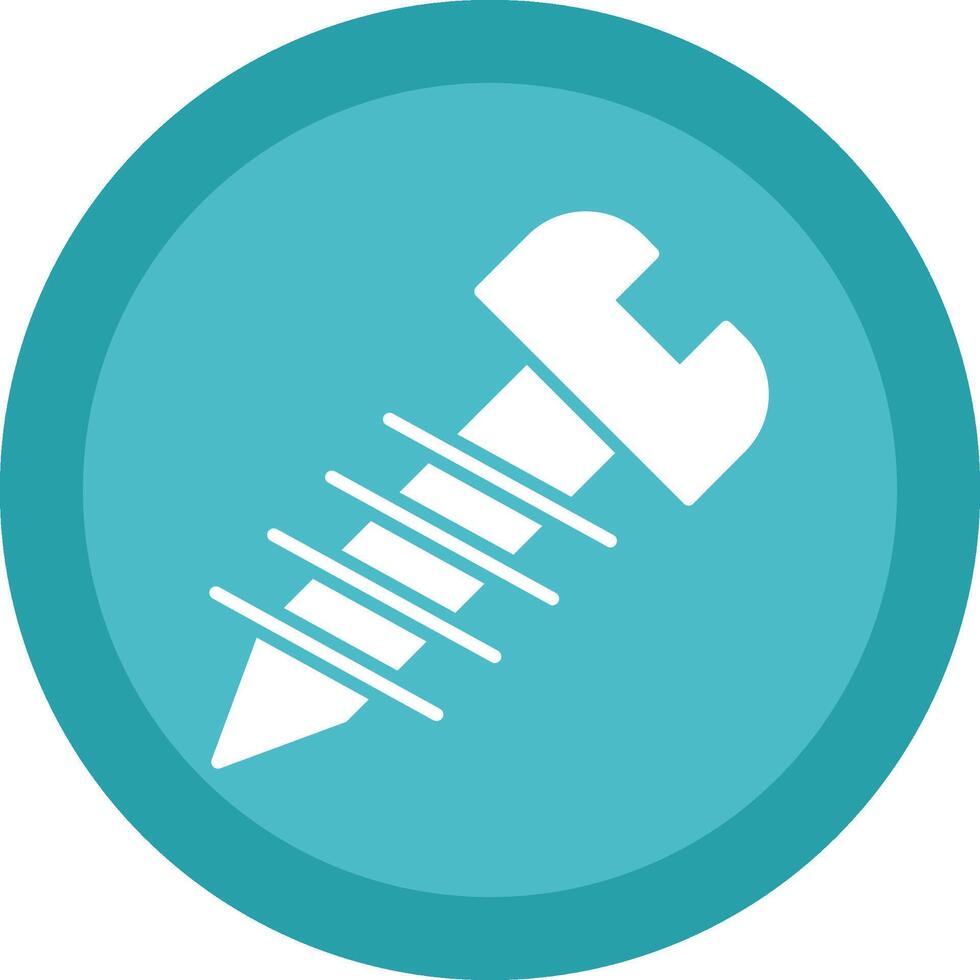 Screw Glyph Due Circle Icon Design vector