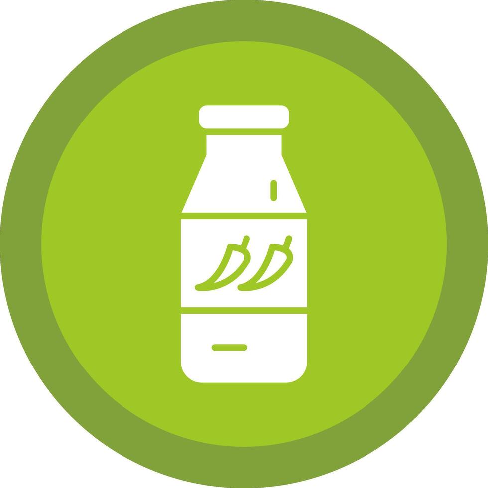 Chilli Sauce Glyph Due Circle Icon Design vector