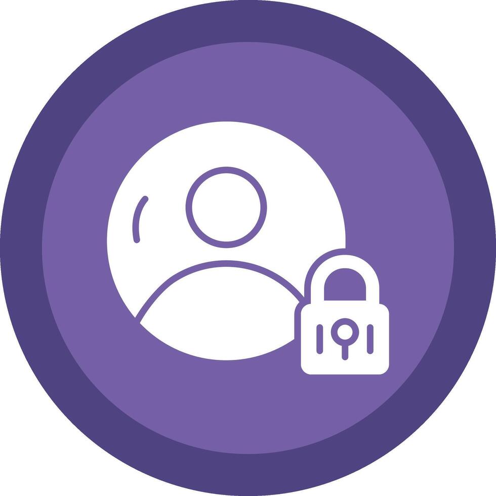User Glyph Due Circle Icon Design vector