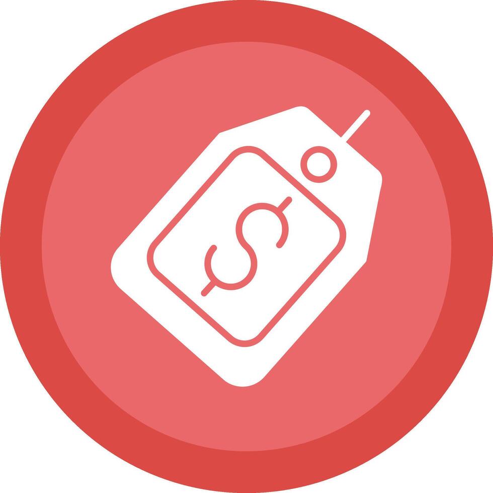 Price Tag Glyph Due Circle Icon Design vector