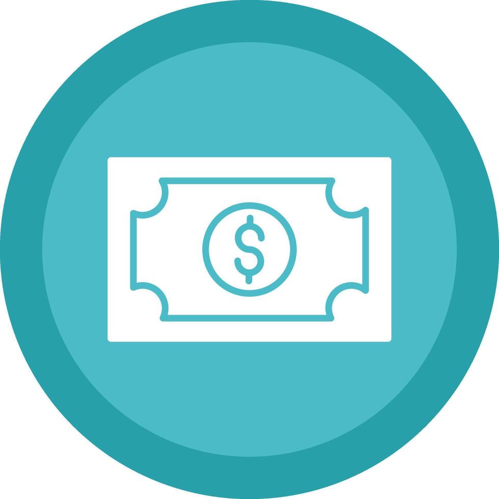 Money Glyph Due Circle Icon Design vector