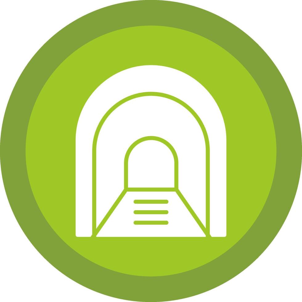Aisle Glyph Due Circle Icon Design vector
