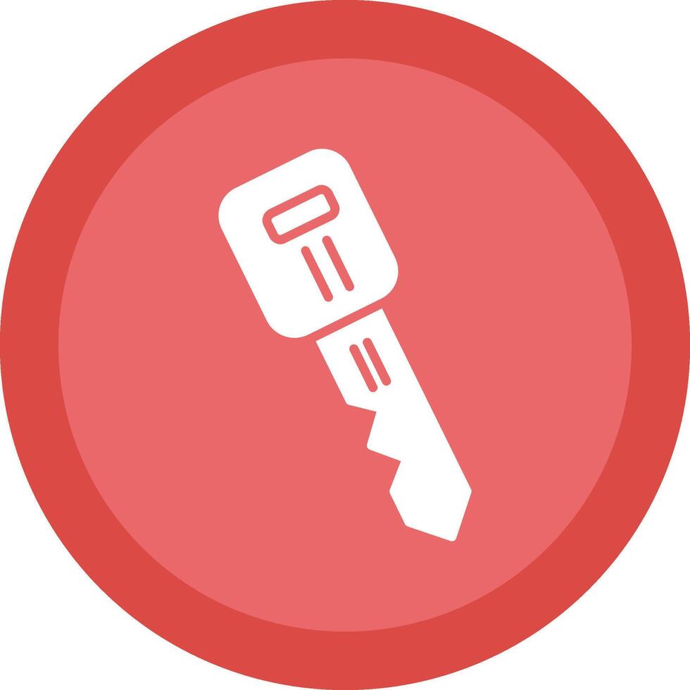 Car Key Glyph Due Circle Icon Design vector