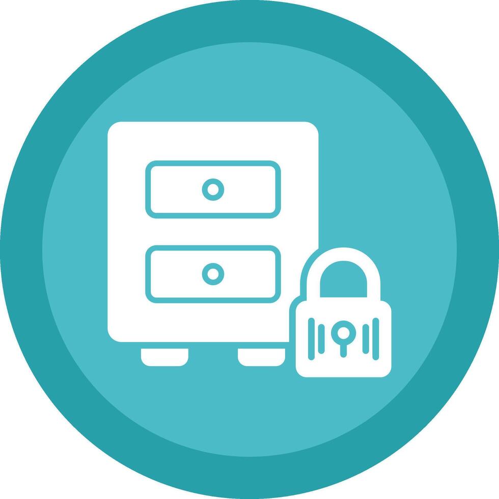 Filing Cabinet Glyph Due Circle Icon Design vector