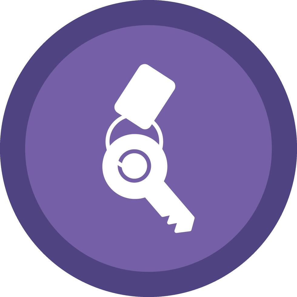 Keychain Glyph Due Circle Icon Design vector