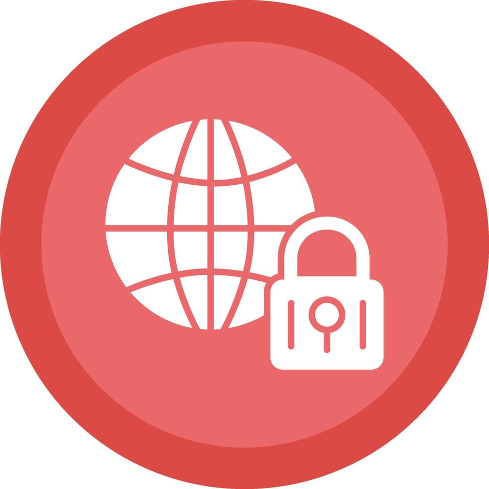 Internet Security Glyph Due Circle Icon Design vector