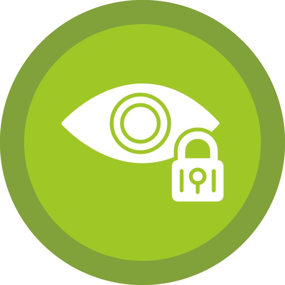 Retinal Scan Glyph Due Circle Icon Design vector