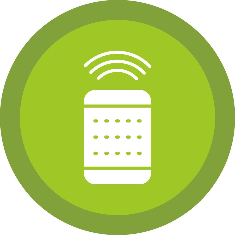 Remote Control Glyph Due Circle Icon Design vector
