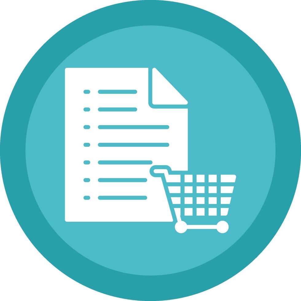 Shopping List Glyph Due Circle Icon Design vector