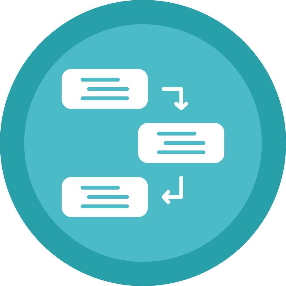 Dependencies Glyph Due Circle Icon Design vector