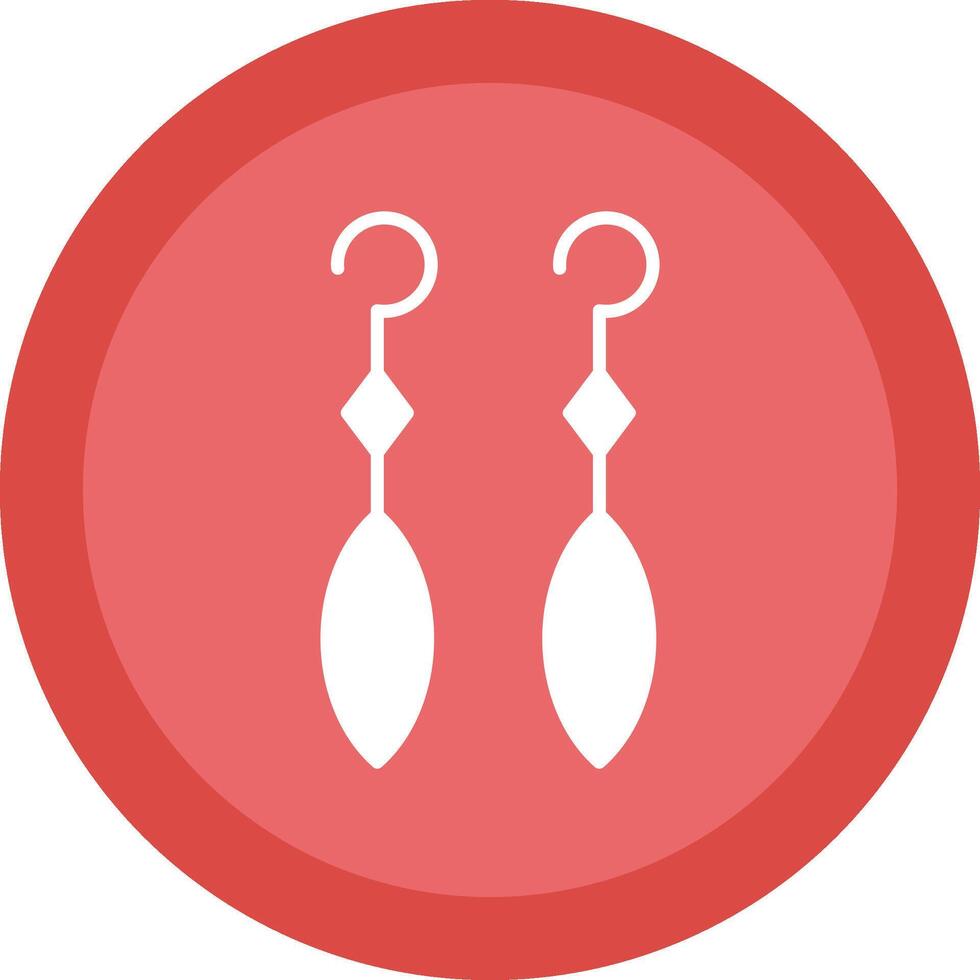 Earring Glyph Due Circle Icon Design vector