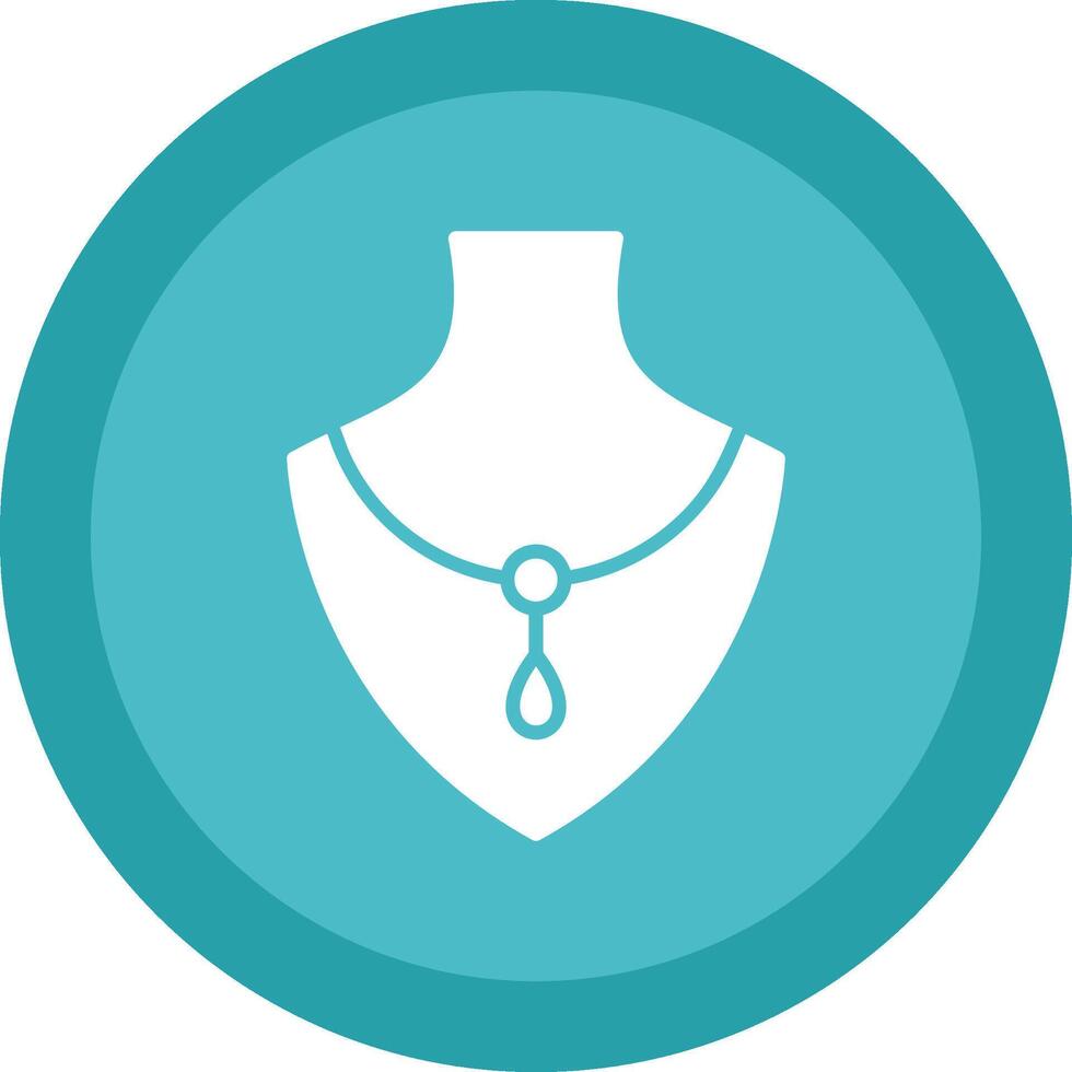 Necklace Glyph Due Circle Icon Design vector