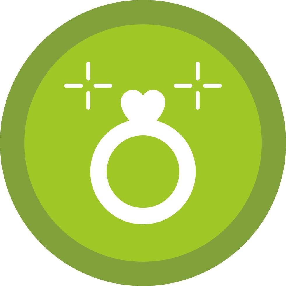 Wedding Ring Glyph Due Circle Icon Design vector