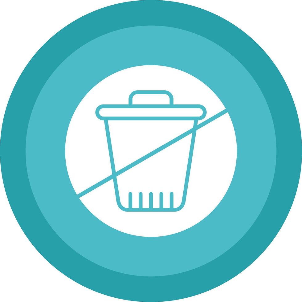 Zero Waste Glyph Due Circle Icon Design vector