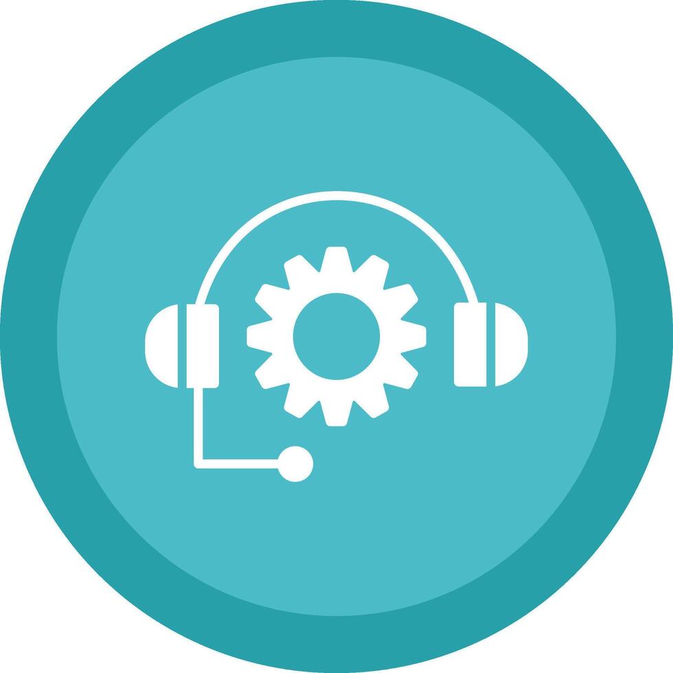 Support Glyph Due Circle Icon Design vector