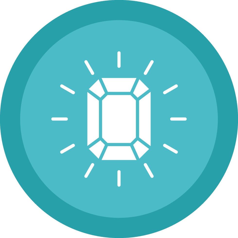 Gem Glyph Due Circle Icon Design vector