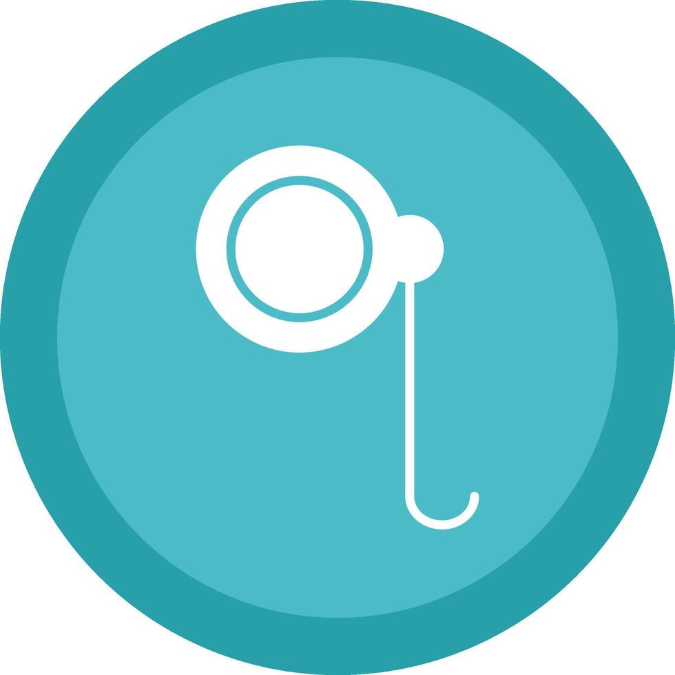 Monocle Glyph Due Circle Icon Design vector