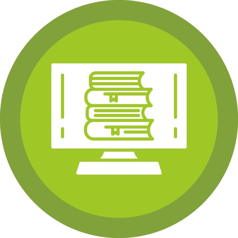 OnLine Circle Multi Circle Library Glyph Due Circle Icon Design vector